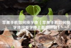 苹果手机如何换字体（苹果手机如何换字体可爱字体上面加拼音）