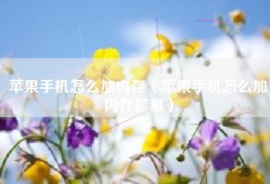 苹果手机怎么加内存（苹果手机怎么加内存扩展）