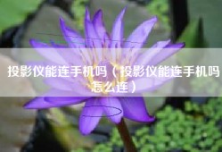 投影仪能连手机吗（投影仪能连手机吗怎么连）